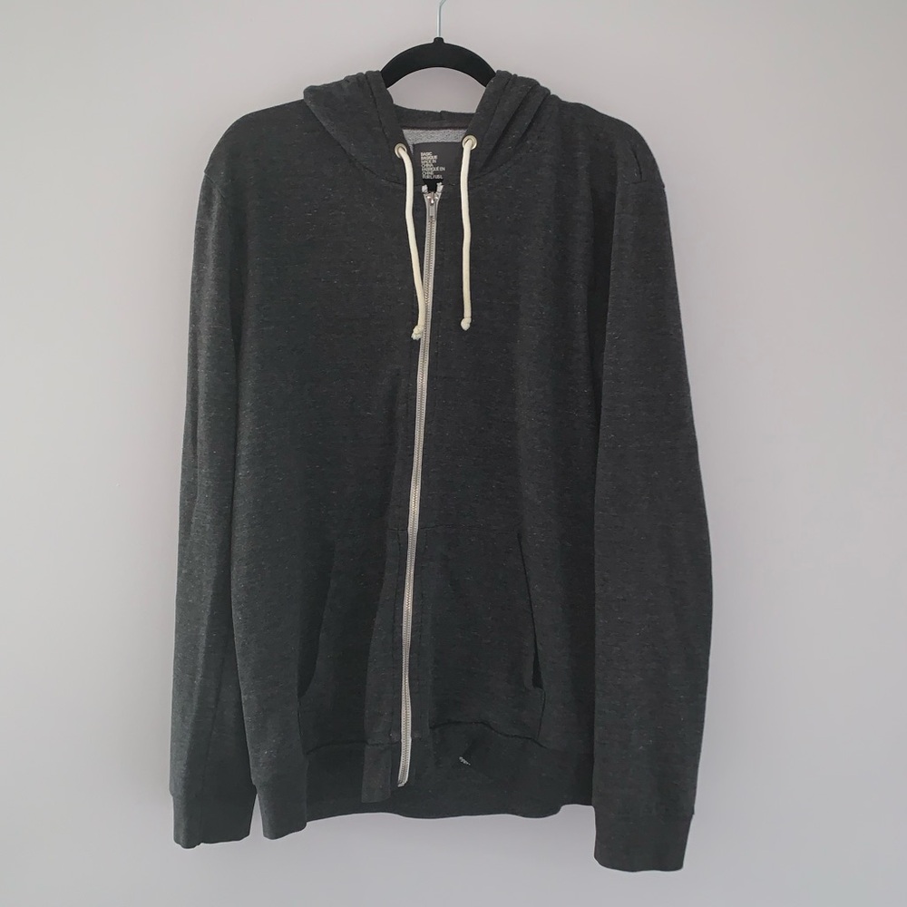H&M Gray Zip Up Sweater with Hood